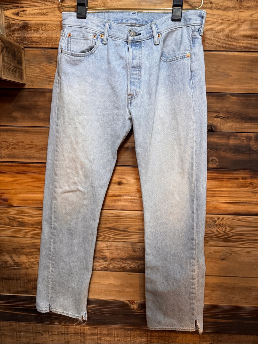 Vintage Levis Light Wash Jeans | 33 x 32 | Button Fly